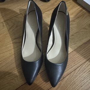 Calvin Klein Black Leather Heels